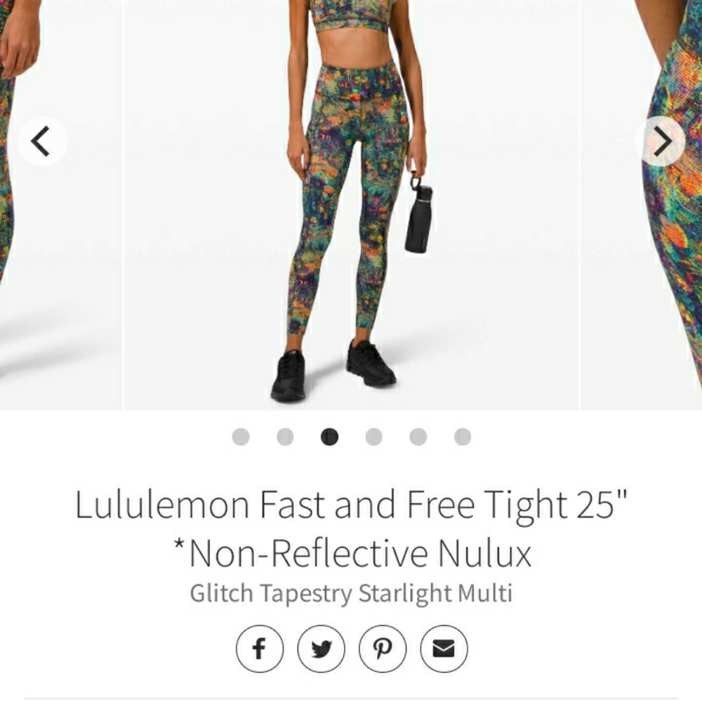 Lululemon Fast and Free Tight 25" Glitch Tapestry